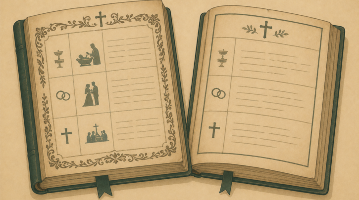 Illustration of the Archion and Matricula German church record portals