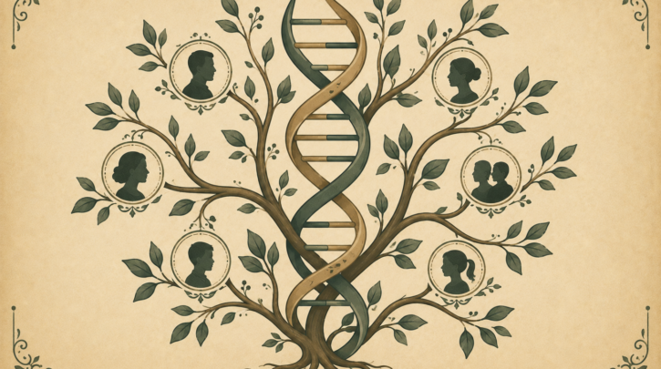 Illustration of DNA testing for German ancestry research