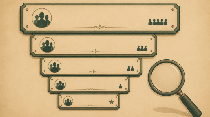 Illustration representing the most common German surnames