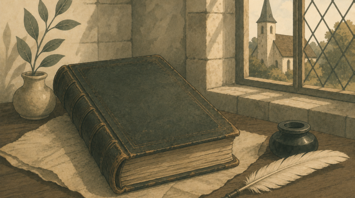 Illustration of a German parish church record book (Kirchenbuch)
