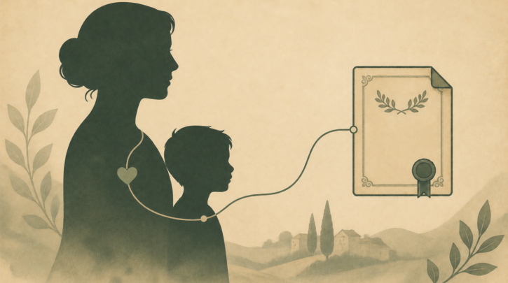Illustration of German citizenship through the maternal line under the §5 declaration