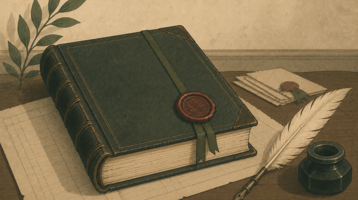 Illustration of a German civil registration (Standesamt) ledger