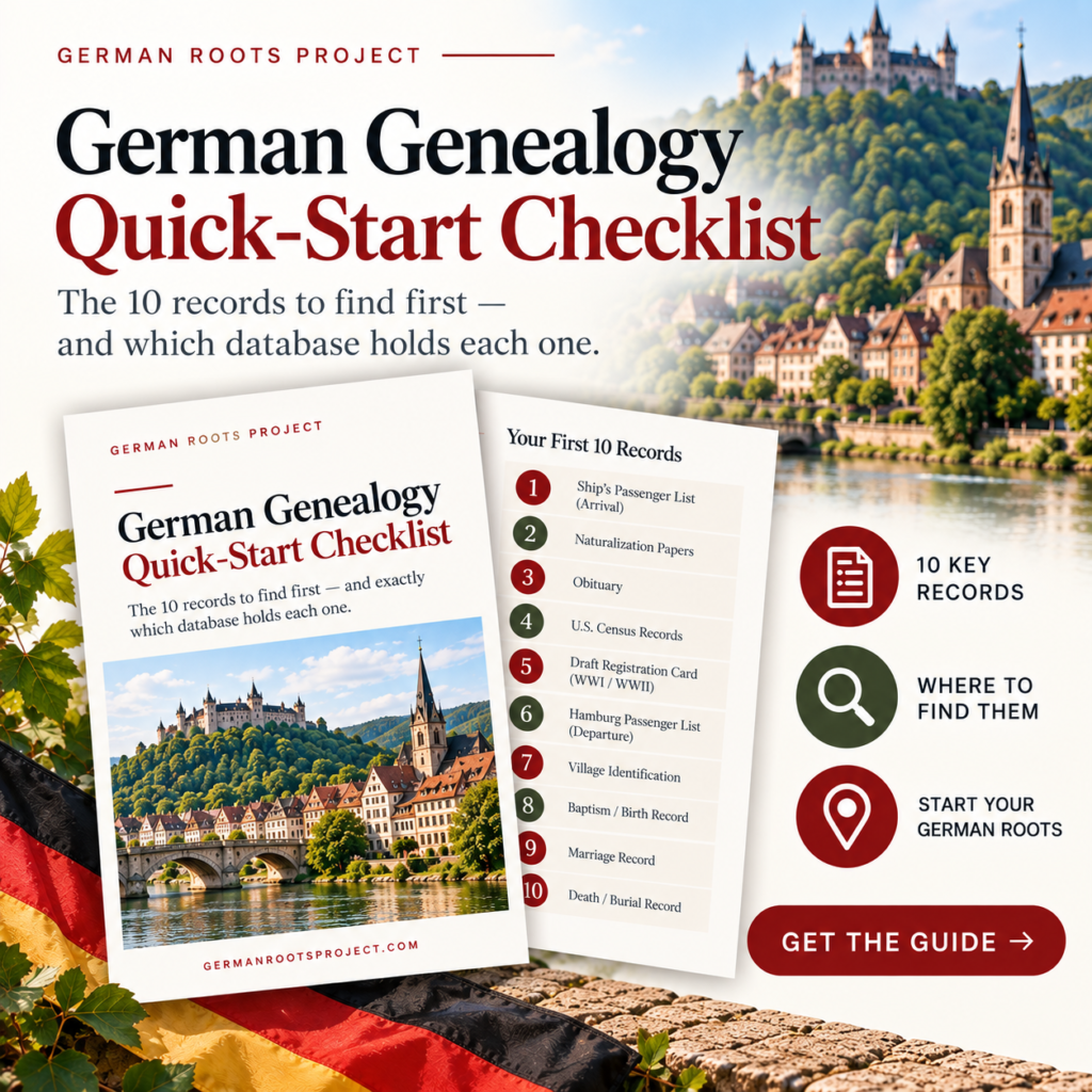 german genealogy checklist side banner